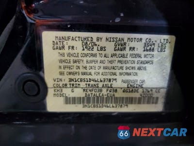 Zdjęcie 12 z 12 samochodu: 2006 NISSAN SENTRA 1.8 VIN:3N1CB51D46L637879 - miniatura