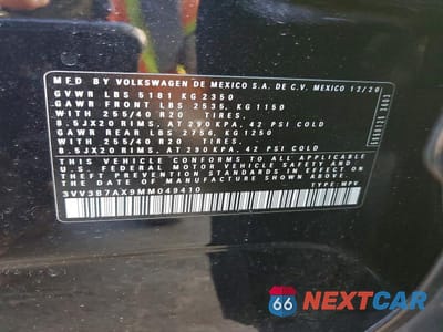 Zdjęcie 12 z 12 samochodu: 2021 VOLKSWAGEN TIGUAN SE VIN:3VV3B7AX9MM049410 - miniatura