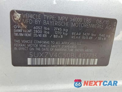 Zdjęcie 12 z 12 samochodu: 2011 BMW X5 XDRIVE35I VIN:5UXZV4C50BL407713 - miniatura