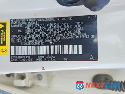 Zdjęcie 13 z 13 samochodu: 2012 TOYOTA HIGHLANDER LIMITED VIN:5TDYK3EH3CS083163 - miniatura