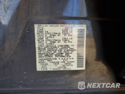 Zdjęcie 13 z 13 samochodu: 2008 NISSAN XTERRA X VIN:5N1AN08U18C537334 - miniatura