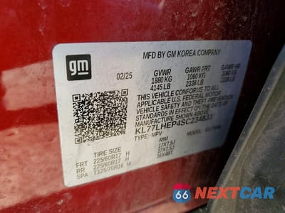 Zdjęcie 13 z 13 samochodu: 2025 CHEVROLET TRAX 1LT VIN:KL77LHEP4SC234831 - miniatura