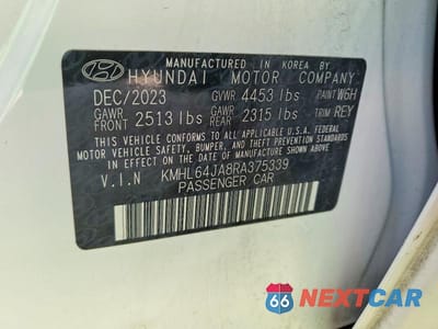 Zdjęcie 12 z 12 samochodu: 2024 HYUNDAI SONATA SEL VIN:KMHL64JA8RA375339 - miniatura