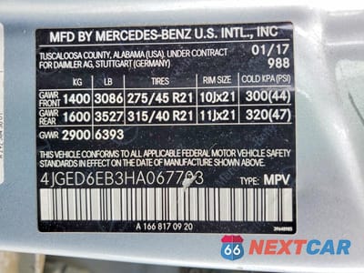 Zdjęcie 13 z 13 samochodu: 2017 MERCEDES-BENZ GLE COUPE 43 AMG VIN:4JGED6EB3HA067703 - miniatura