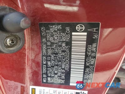 Zdjęcie 12 z 12 samochodu: 2005 TOYOTA CAMRY SE VIN:JTDBA32K250024975 - miniatura