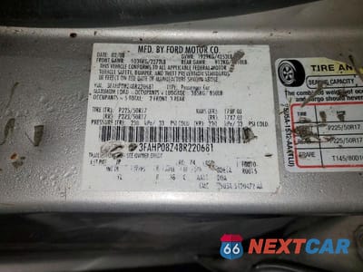 Zdjęcie 12 z 12 samochodu: 2008 FORD FUSION SEL VIN:3FAHP08Z48R220681 - miniatura