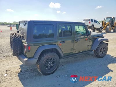 Trzecie zdjęcie samochodu z tyłu: 2021 JEEP WRANGLER UNLIMITED SPORT VIN:1C4HJXDGXMW593630 - miniatura
