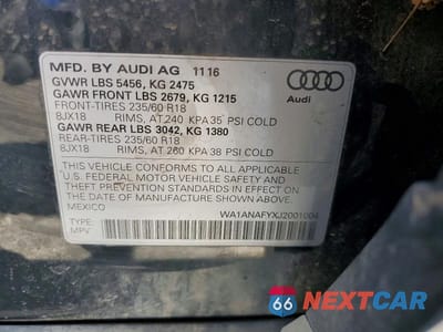 Zdjęcie 13 z 13 samochodu: 2018 AUDI Q5 PREMIUM VIN:WA1ANAFYXJ2001004 - miniatura