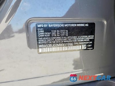 Zdjęcie 12 z 12 samochodu: 2021 BMW 540 I VIN:WBA53BJ02MWX11996 - miniatura