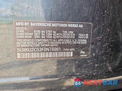 Zdjęcie 13 z 13 samochodu: 2015 BMW X6 XDRIVE35I VIN:5UXKU2C53F0N76981 - miniatura