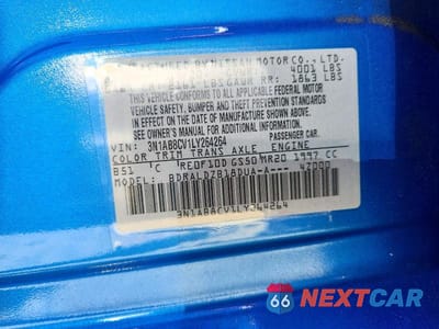 Zdjęcie 13 z 13 samochodu: 2020 NISSAN SENTRA SV VIN:3N1AB8CV1LY264264 - miniatura