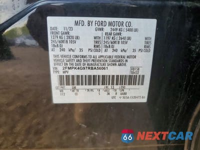 Zdjęcie 14 z 14 samochodu: 2024 FORD EDGE SE VIN:2FMPK4G97RBA56061 - miniatura