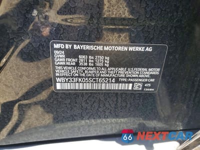 Zdjęcie 12 z 12 samochodu: 2025 BMW I5 EDRIVE 40 VIN:WBY33FK05SCT65214 - miniatura