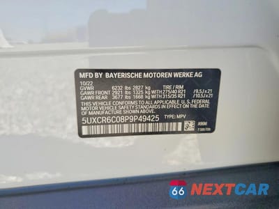 Zdjęcie 14 z 14 samochodu: 2023 BMW X5 XDRIVE40I VIN:5UXCR6C08P9P49425 - miniatura
