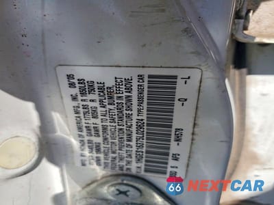 Zdjęcie 12 z 12 samochodu: 2005 HONDA CIVIC DX VP VIN:1HGES16375L029624 - miniatura