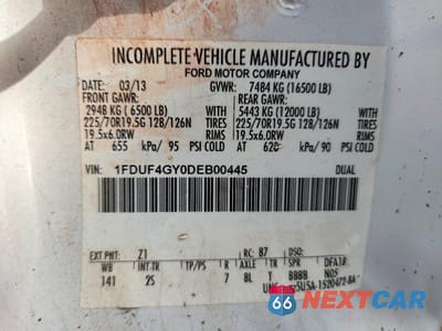 Zdjęcie 10 z 10 samochodu: 2013 FORD F450 SUPER DUTY BUCKET TRUCK VIN:1FDUF4GY0DEB00445 - miniatura