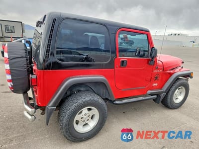 Trzecie zdjęcie samochodu z tyłu: 1997 JEEP WRANGLER / TJ SE VIN:1J4FY29P2VP471316 - miniatura
