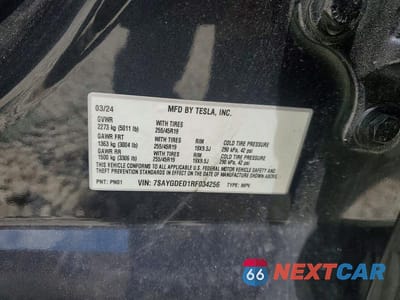 Zdjęcie 13 z 13 samochodu: 2024 TESLA MODEL Y VIN:7SAYGDED1RF034256 - miniatura