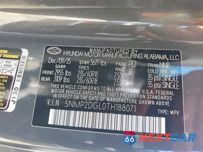Zdjęcie 14 z 14 samochodu: 2026 HYUNDAI SANTA FE SEL VIN:5NMP2DGL0TH188071 - miniatura
