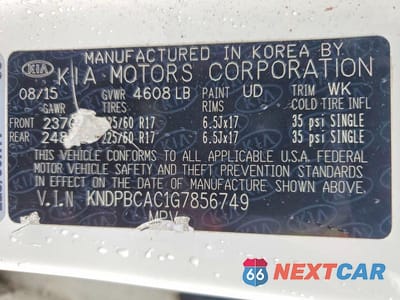 Zdjęcie 13 z 13 samochodu: 2016 KIA SPORTAGE LX VIN:KNDPBCAC1G7856749 - miniatura