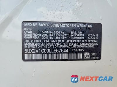 Zdjęcie 13 z 13 samochodu: 2020 BMW X4 XDRIVE30I VIN:5UX2V1C09LLE67644 - miniatura