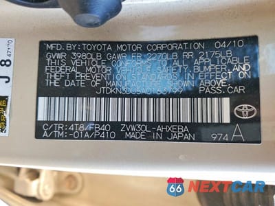 Zdjęcie 12 z 12 samochodu: 2010 TOYOTA PRIUS II VIN:JTDKN3DU5A0163799 - miniatura