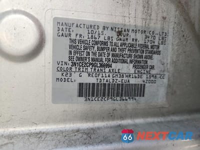 Zdjęcie 13 z 13 samochodu: 2016 NISSAN VERSA NOTE SV VIN:3N1CE2CP9GL366994 - miniatura