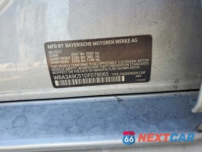 Zdjęcie 13 z 13 samochodu: 2013 BMW 335 I VIN:WBA3A9C51DF078065 - miniatura