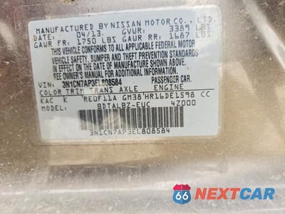 Zdjęcie 12 z 12 samochodu: 2014 NISSAN VERSA 1.6 SV VIN:3N1CN7AP3EL808584 - miniatura