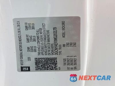 Zdjęcie 12 z 12 samochodu: 2021 CHEVROLET SILVERADO K1500 VIN:3GCNYAEF0MG203179 - miniatura