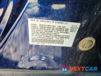 Zdjęcie 13 z 13 samochodu: 2020 HONDA PILOT EXL VIN:5FNYF6H52LB035455 - miniatura