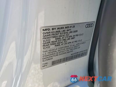 Zdjęcie 13 z 13 samochodu: 2023 AUDI Q8 PREMIUM PLUS S-LINE VIN:WA1EVBF10PD016733 - miniatura