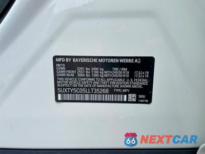 Zdjęcie 10 z 14 samochodu: 2020 BMW X3 XDRIVE30I VIN:5UXTY5C05LLT35268 - miniatura