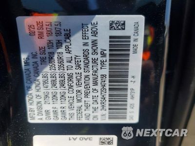 Zdjęcie 14 z 14 samochodu: 2025 HONDA CR-V EXL VIN:2HKRS4H72SH474158 - miniatura