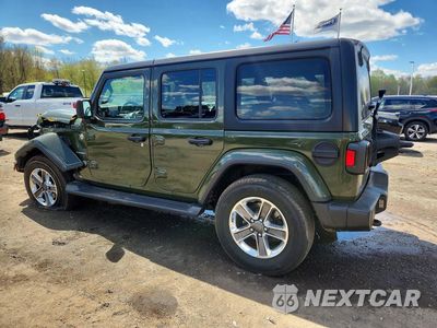 Drugie zdjęcie samochodu z przodu: 2021 JEEP WRANGLER UNLIMITED SAHARA VIN:1C4HJXEG6MW535867 - miniatura