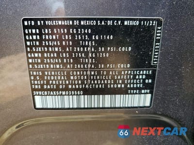 Zdjęcie 13 z 13 samochodu: 2023 VOLKSWAGEN TIGUAN SE R-LINE BLACK VIN:3VVCB7AX5PM039560 - miniatura