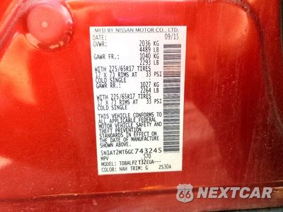 Zdjęcie 13 z 13 samochodu: 2016 NISSAN ROGUE S VIN:5N1AT2MT6GC743245 - miniatura