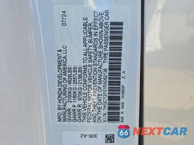 Zdjęcie 12 z 12 samochodu: 2024 HONDA ACCORD HYBRID SPORT VIN:1HGCY2F51RA082138 - miniatura