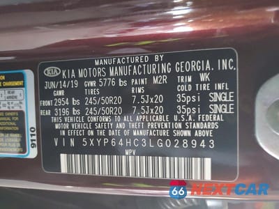 Zdjęcie 13 z 13 samochodu: 2020 KIA TELLURIDE S VIN:5XYP64HC3LG028943 - miniatura