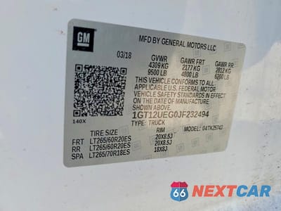 Zdjęcie 12 z 12 samochodu: 2018 GMC SIERRA K2500 DENALI VIN:1GT12UEG0JF232494 - miniatura