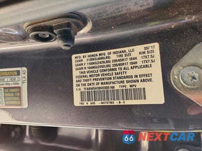 Zdjęcie 13 z 13 samochodu: 2017 HONDA CR-V LX VIN:7FARW5H39HE005166 - miniatura