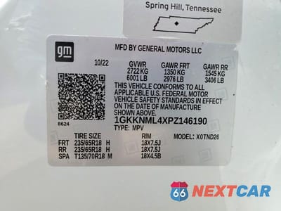 Zdjęcie 14 z 14 samochodu: 2023 GMC ACADIA SLT VIN:1GKKNML4XPZ146190 - miniatura