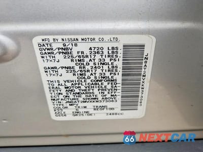 Zdjęcie 13 z 13 samochodu: 2019 NISSAN ROGUE SV VIN:JN8AT2MVXKW373063 - miniatura