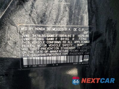 Zdjęcie 12 z 12 samochodu: 2015 HONDA FIT EX VIN:3HGGK5H87FM702503 - miniatura