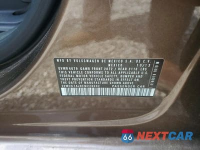 Zdjęcie 12 z 12 samochodu: 2014 VOLKSWAGEN JETTA BASE VIN:3VW2K7AJ8EM226002 - miniatura