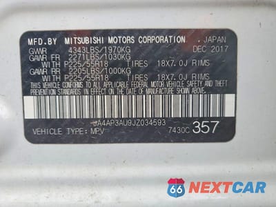 Zdjęcie 13 z 13 samochodu: 2018 MITSUBISHI OUTLANDER SPORT ES VIN:JA4AP3AU9JZ034593 - miniatura