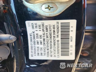 Zdjęcie 13 z 13 samochodu: 2012 HONDA CIVIC EXL VIN:2HGFB2F9XCH321406 - miniatura