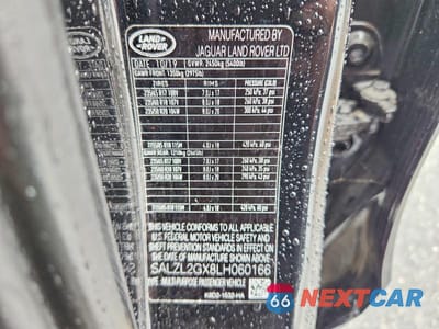 Zdjęcie 13 z 13 samochodu: 2020 LAND ROVER RANGE ROVER EVOQUE SE VIN:SALZL2GX8LH060166 - miniatura