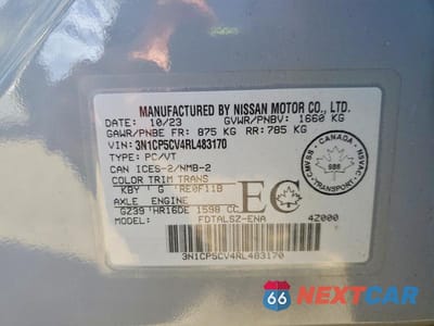 Zdjęcie 13 z 13 samochodu: 2024 NISSAN KICKS SV VIN:3N1CP5CV4RL483170 - miniatura