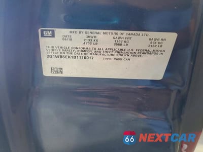 Zdjęcie 12 z 12 samochodu: 2011 CHEVROLET IMPALA LT VIN:2G1WB5EK1B1110017 - miniatura